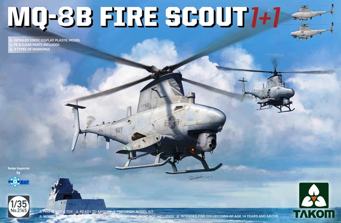 2165 Takom Беспилотник MQ-8 Fire Scout (2 в 1) 1/35