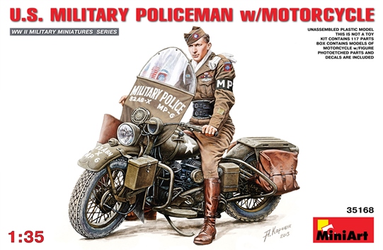 35168 MiniArt Американский военный полицейский с мотоциклом