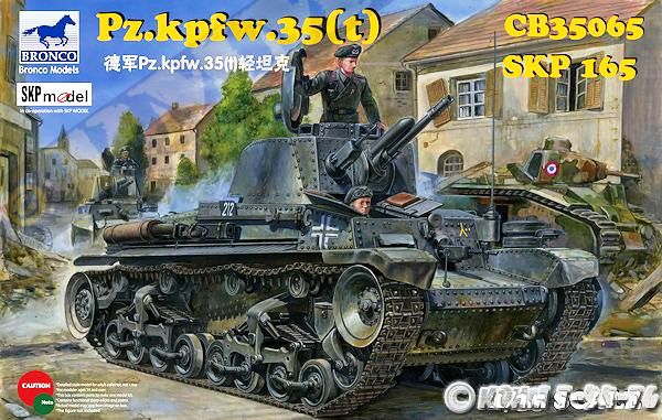 Сборная модель 35065 Bronco Немецкий легкий танк Pz.Kpfw. 35(t)