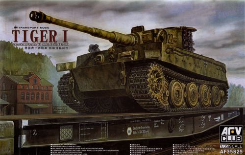 Сборная модель 35S25 AFV Club Танк Tiger I Ausf. E Transport Mode 