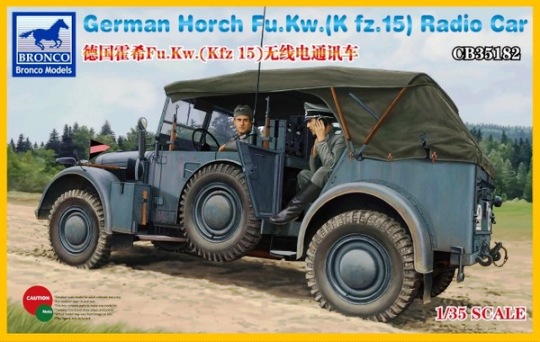 Сборная модель 35182 Bronco Models Штабной автомобиль Horch Fu.Kw.(Kfz.15) Radio Car  