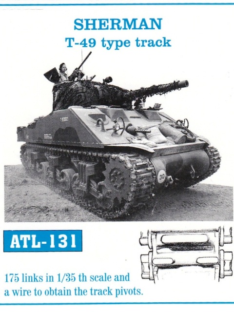 ATL-131 FRIULMODEL Металлические траки для SHERMAN тип T-49 1/35