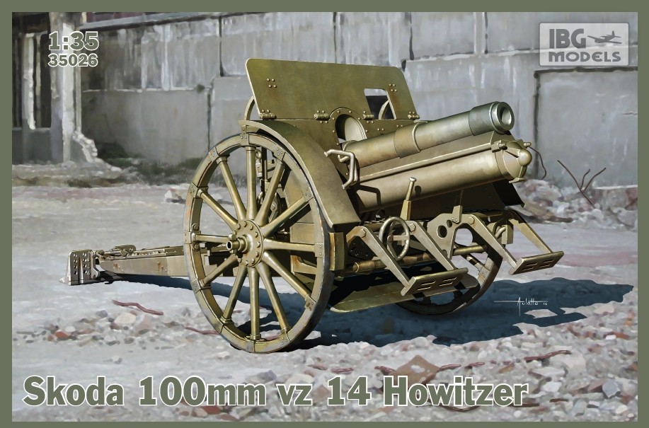 Сборная модель 35026 IBG models Skoda 100mm vz 14 Howitzer 