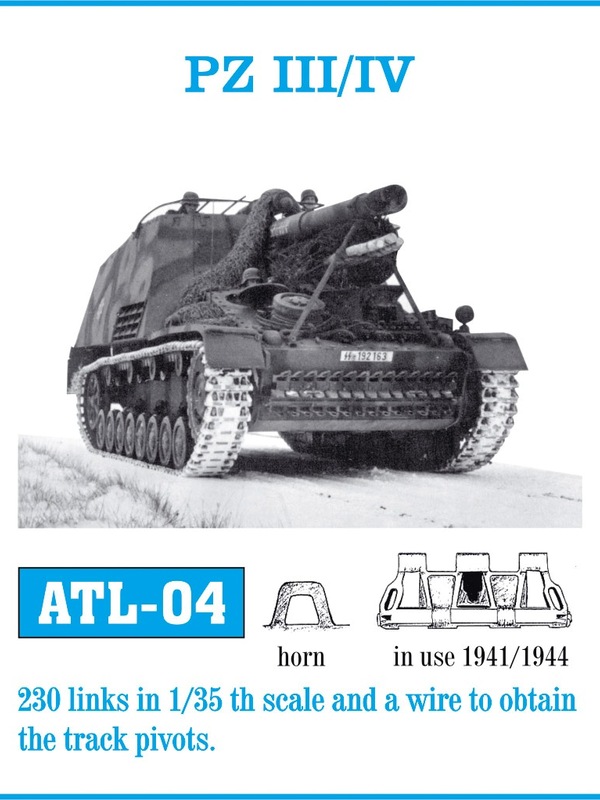 ATL-04 FRIULMODEL Металлические траки к Германским танкам PZ III/IV (1941-1944год)Масштаб 1/35