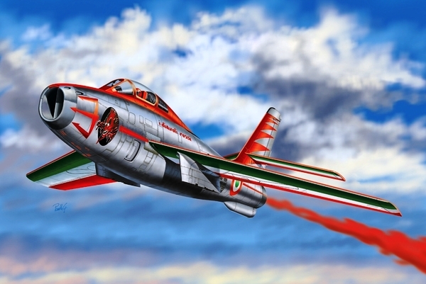  Сборная модель 2703 Italeri F-84F Thunderstreak Diavoli Rossi 