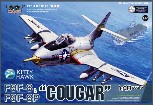 KH80127 Kitty Hawk Самолёт F9F-8/F9F-8P Cougar 1/48