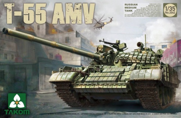 Сборная модель 2042 Takom Танк Т-55АМВ  