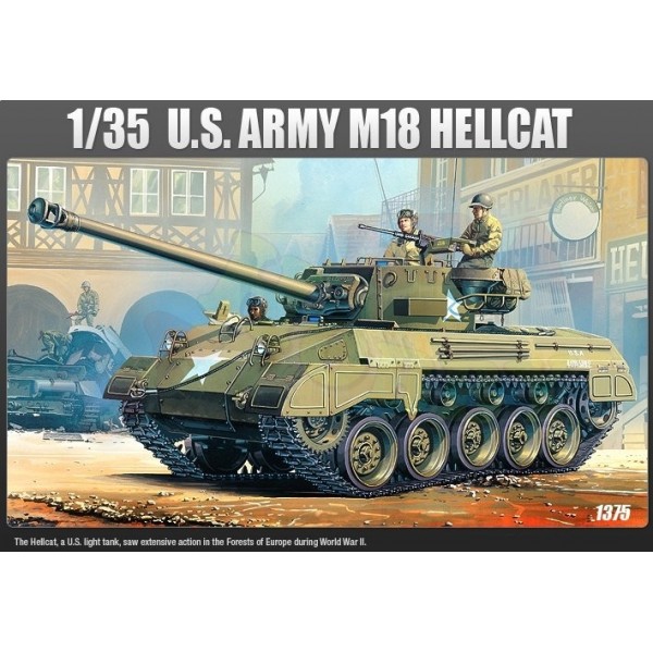 Сборная модель 13255 Academy Танк U.S. Army Gun Motor Carriage М-18 "Хеллкэт"