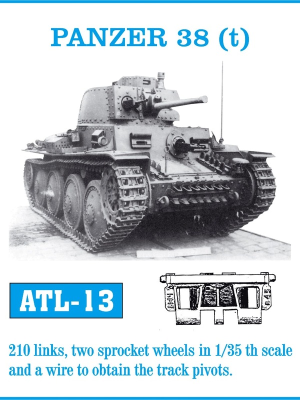 ATL-13 FRIULMODEL Металлические траки к Германскому танку PANZER 38 (t) Масштаб 1/35