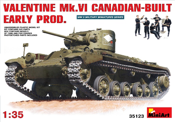 Сборная модель 35123 MiniArt Танк Mk.6  Valentine канадской постройки 