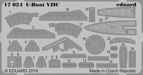 17024 Eduard Набор фототравления для U-Boat VIIC 1/350