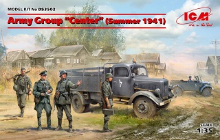 DS3502 ICM Группа армий "Центр" лето 1941г.(Kfz.1 Typ L3000S, 4 фигуры) Масштаб 1/35