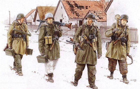 6194 Dragon Германские солдаты дивизии СС "Викинг" (4 фигуры, 1945год) Масштаб 1/35