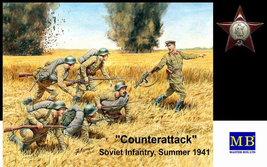 3563 MasterBox Контратака. Советская пехота, лето 1941 Масштаб 1/35