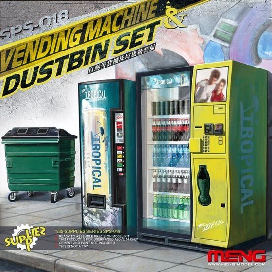 SPS-018 MENG Model Торговые автоматы и контейнер для мусора Масштаб 1/35