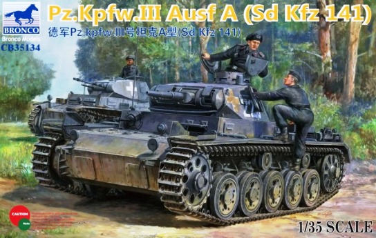 Сборная модель 35134 Bronco Models Танк Pz.Kpfw. III Ausf. A (Sd Kfz 141)  