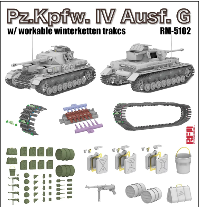 5102 RFM Танк Pz.Kpfw.IV Ausf.G, Winterketten 1/35