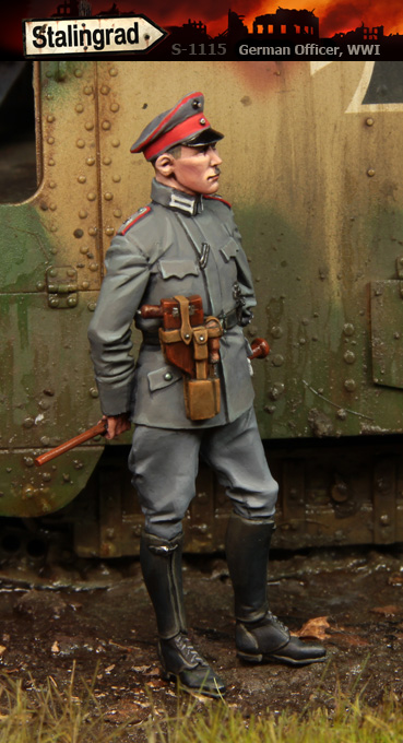 1115 Stalingrad Германский офицер, ПМВ (смола) Масштаб 1/35