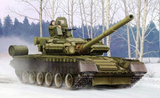 Сборная модель 05566 Trumpeter Советский танк Т-80БВ 