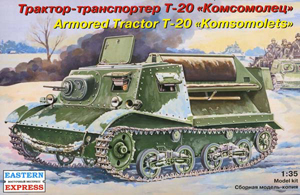 Сборная модель 35004 Восточный Экспресс Артиллерийский тягач Т-20 "Комсомолец"