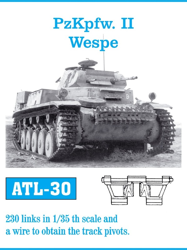 ATL-30 FRIULMODEL Металлические траки к Германскому танку PzKpfw.II и САУ Wespe Масштаб 1/35
