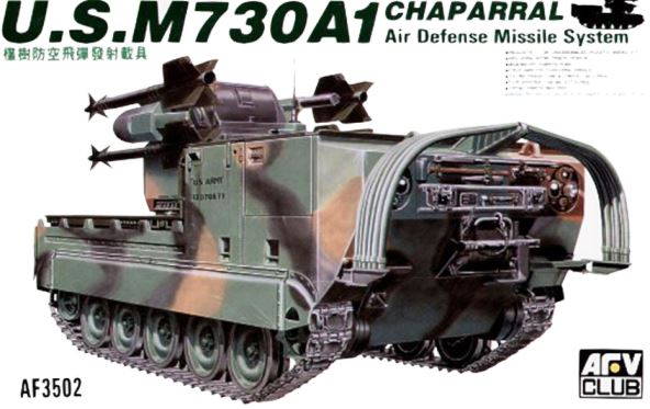 Сборная модель 35002 AFV Club Зенитно-ракетный комплекс M730A1 Chaparral  