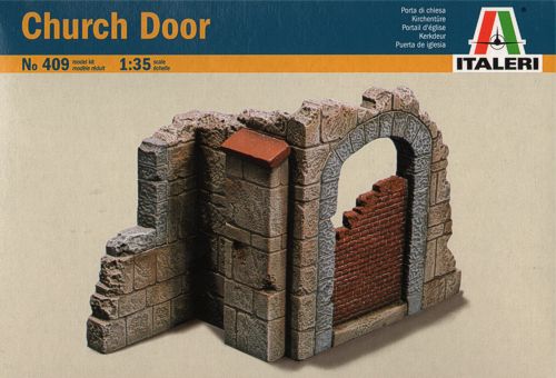409 italeri Фрагмент полуразрушенной церкви (Church Door) Масштаб 1/35