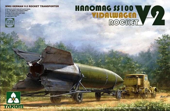 Сборная модель 2110 Takom Германский тягач Hanomag SS100 с ракетой ФАУ-2  