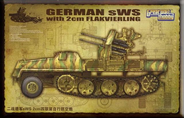 Сборная модель L3525 Great Wall Hobby Немецкая ЗСУ sWS w/2 cm Flakvierling  38 