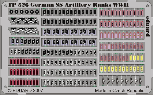 TP522 Eduard German SS Panzer Ranks WWII 1/35