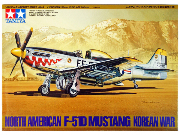 61044 Tamiya Американский истребитель F-51D Mustang "Korean War" 1/48