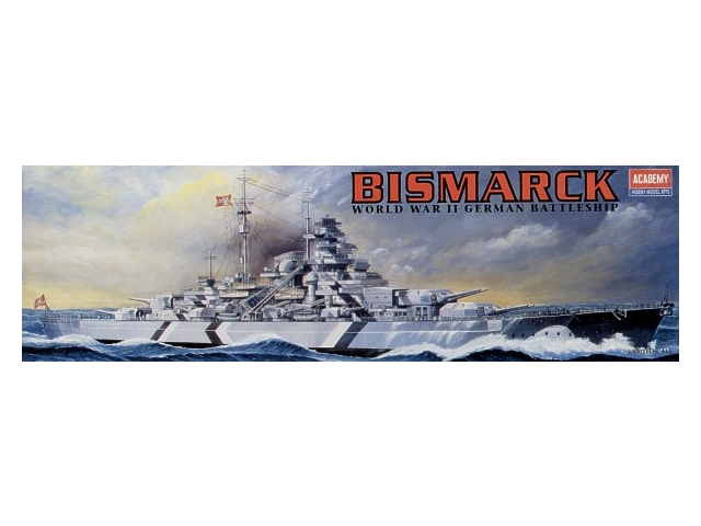 14208 Academy Линейный корабль "Бисмарк" (модель с элетромотором) Масштаб 1/800