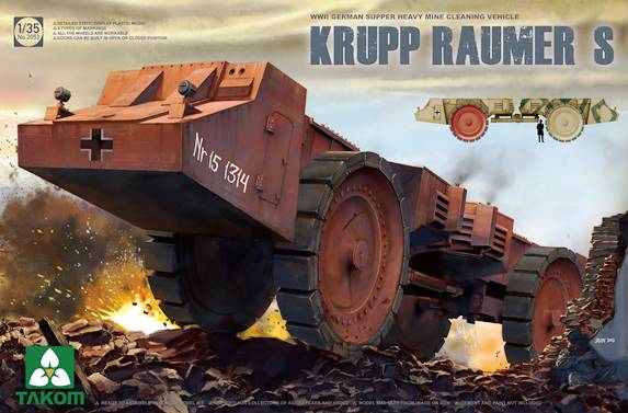 Сборная модель  2053 Takom Германская машина для разминирования Krupp Raumer S 
