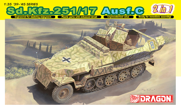 Сборная модель 6592 Dragon Бронетранспортер Sd.Kfz. 251/17 Ausf.C (2 в 1) 