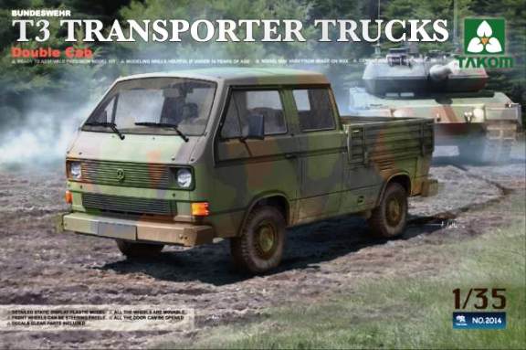 Сборная модель 2014  Takom  Bundeswehr T3 Transporter Truck (Double Cab)