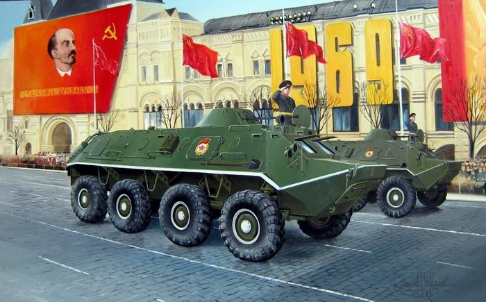 Сборная модель 01544 Trumpeter Советский бронетранспортер BTR-60PB  