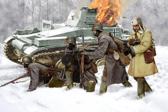6744 Dragon Советские солдаты (зима 1941 года, 4 фигуры) Масштаб 1/35