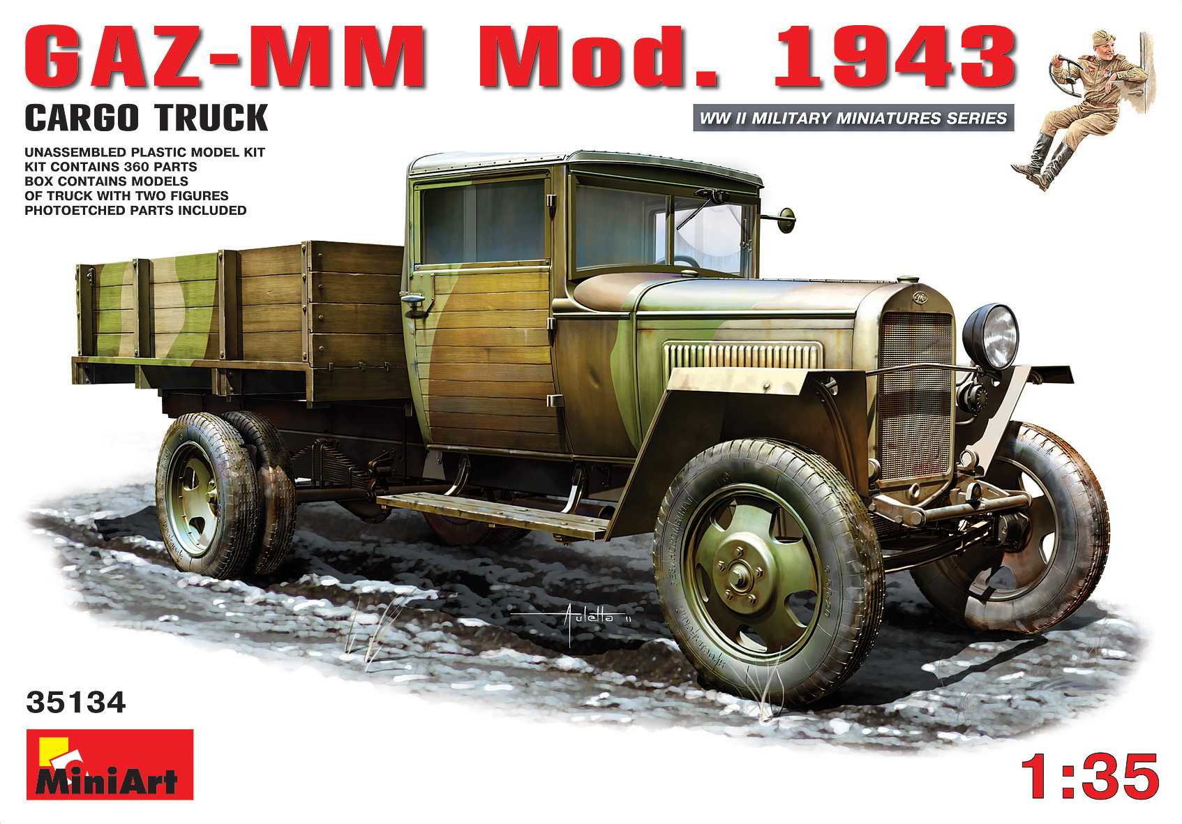Сборная модель 35134 MiniArt  Автомобиль ГАЗ-ММ образец 1943 