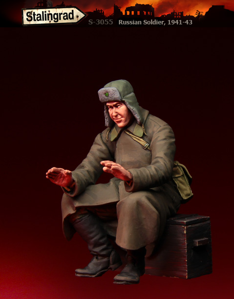 3055 Stalingrad Советский солдат в зимней форме (смола) Масштаб 1/35