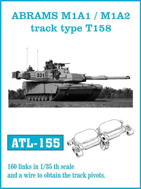 ATL-155 FRIULMODEL Металлические траки для ABRAMS M1A1 / M1A2 track type T158 Масштаб 1/35
