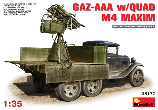 Сборная модель 35177 MiniArt Грузовик ГАЗ-ААА с ЗПУ Максим  