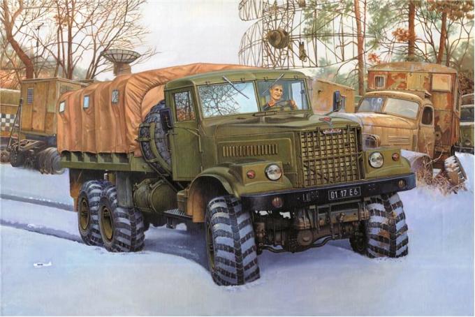 Сборная модель 805 Roden Армейский автомобиль КрАЗ-255Б 