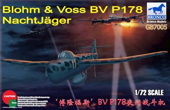 Сборная модель 7005 Bronco Models Самолет Blohm & Voss BV P178 NachtJager