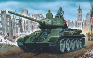 Сборная модель 307230 Моделист Советский средний танк Т-34-85  