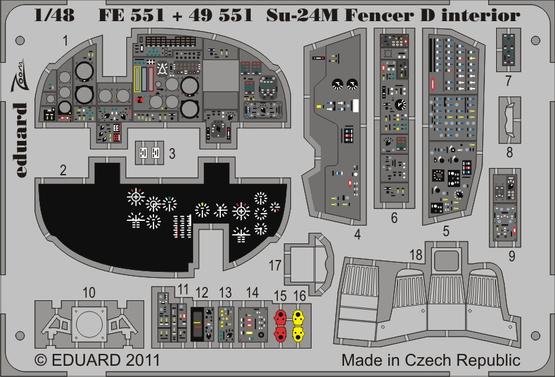 49551 Eduard Фототравление для Su-24M Fencer D interior S. A. 1/48