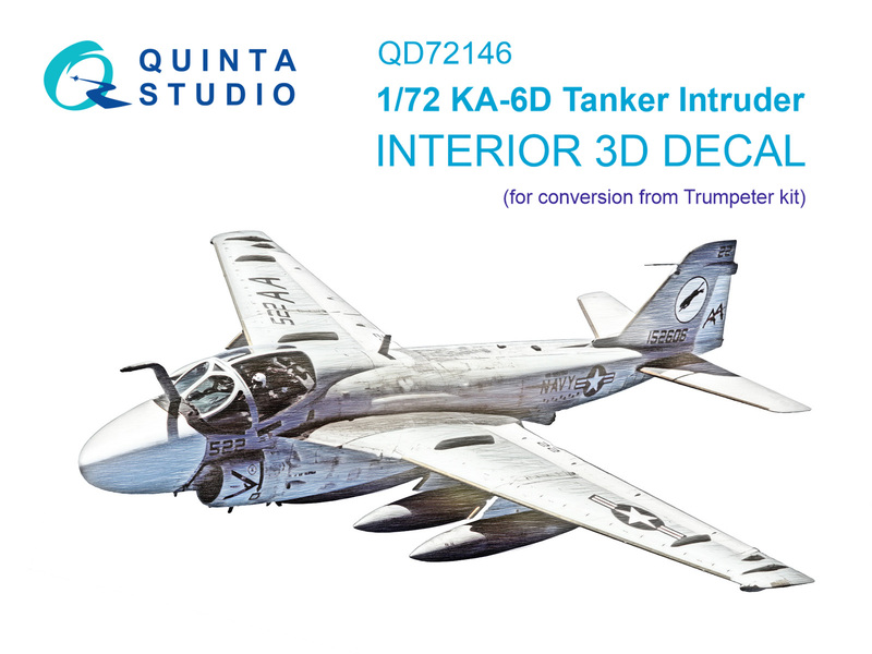 QD72146 Quinta 3D Декаль интерьера кабины KA-6D Intruder ( для Trumpeter) 1/72