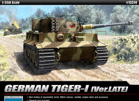 Сборная модель 13314 Academy Немецкий танк "Тигр"-I (поздняя модификация)  