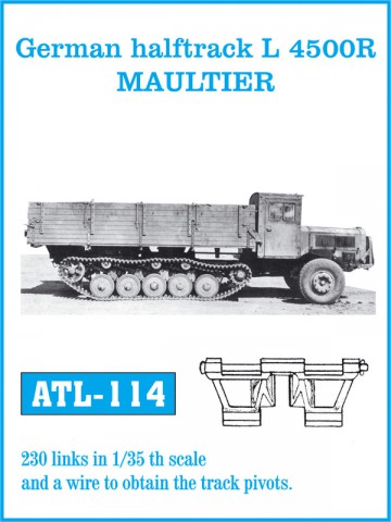 ATL-114 FRIULMODEL Металлические траки к Германскому грузовику L 4500R MAULTIER Масштаб 1/35