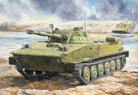 Сборная модель  35171 Восточный Экспресс плавающий танк ПТ-76  