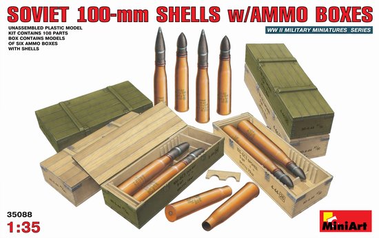 35088 Mini Art Советские 100-мм снаряды и снарядные ящики Масштаб 1/35